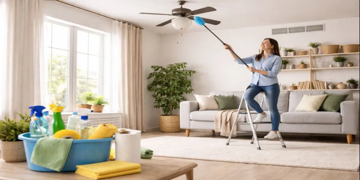High Ceiling Cleaning Tips for Fans and Air Vents